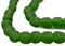 The Bead Chest African Recycled Glass Beads – Handmade in Ghana – Green 14mm Strand for Jewelry Making, Crafts, and Home Decor I Approximately 45 Beads